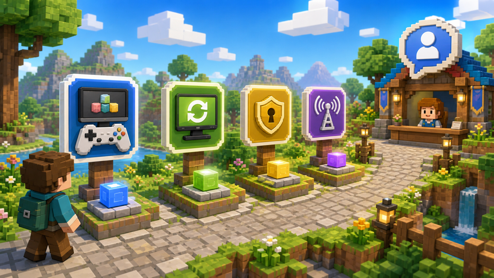 ゲームの種類、バージョン、アカウント、通信を順に確認してから公式案内へ進む接続確認のブロック調の図解